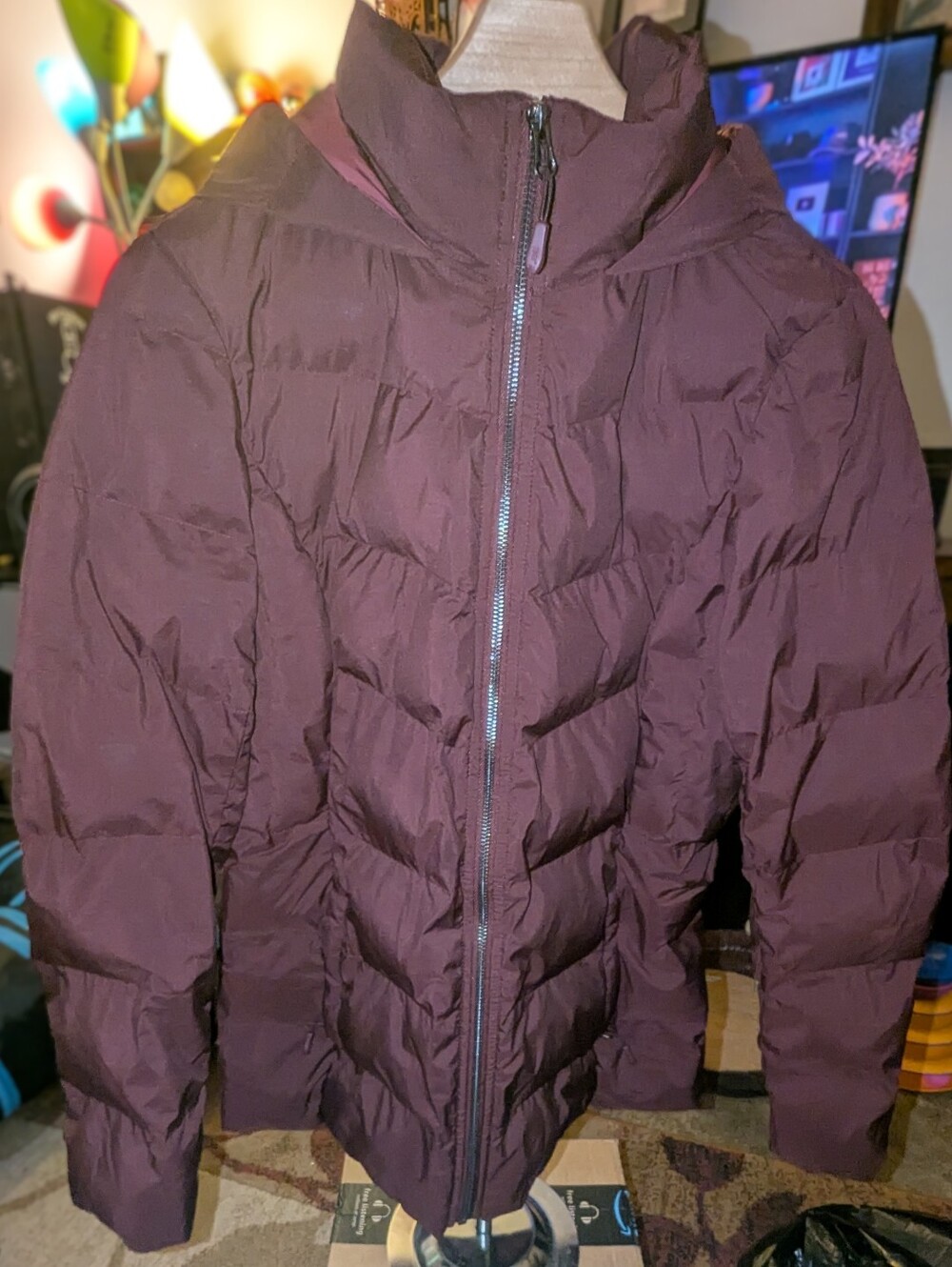 32 Degrees Women's Puffer Jacket in Deep Plum